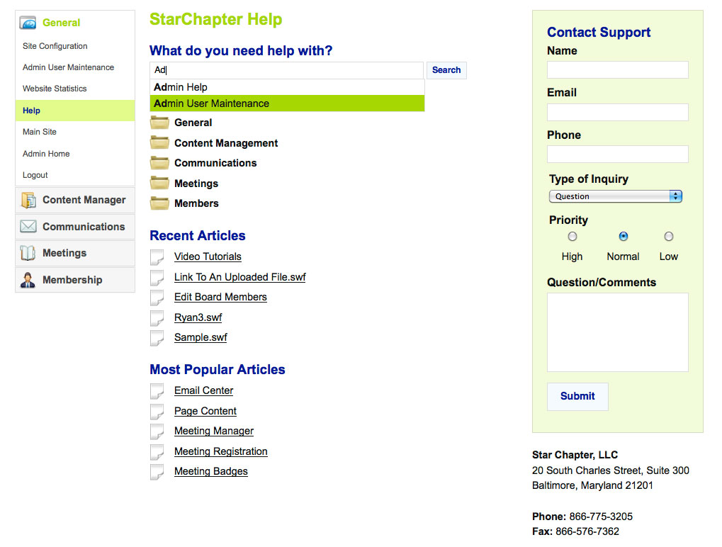 New and improved help page